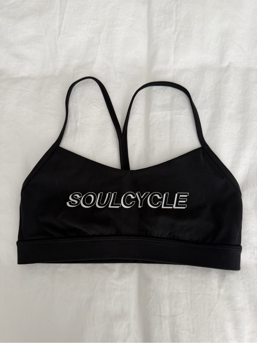 lululemon athletica Black SoulCycle Logo Strappy Sports Bra